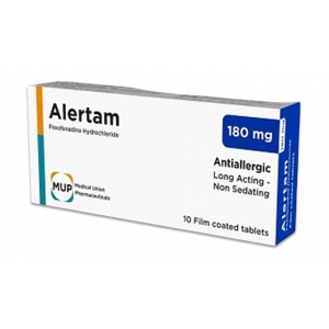 ALERTAM 180 MG ( FEXOFENADINE ) ANTIALLERGIC 10 FILM-COATED TABLETS